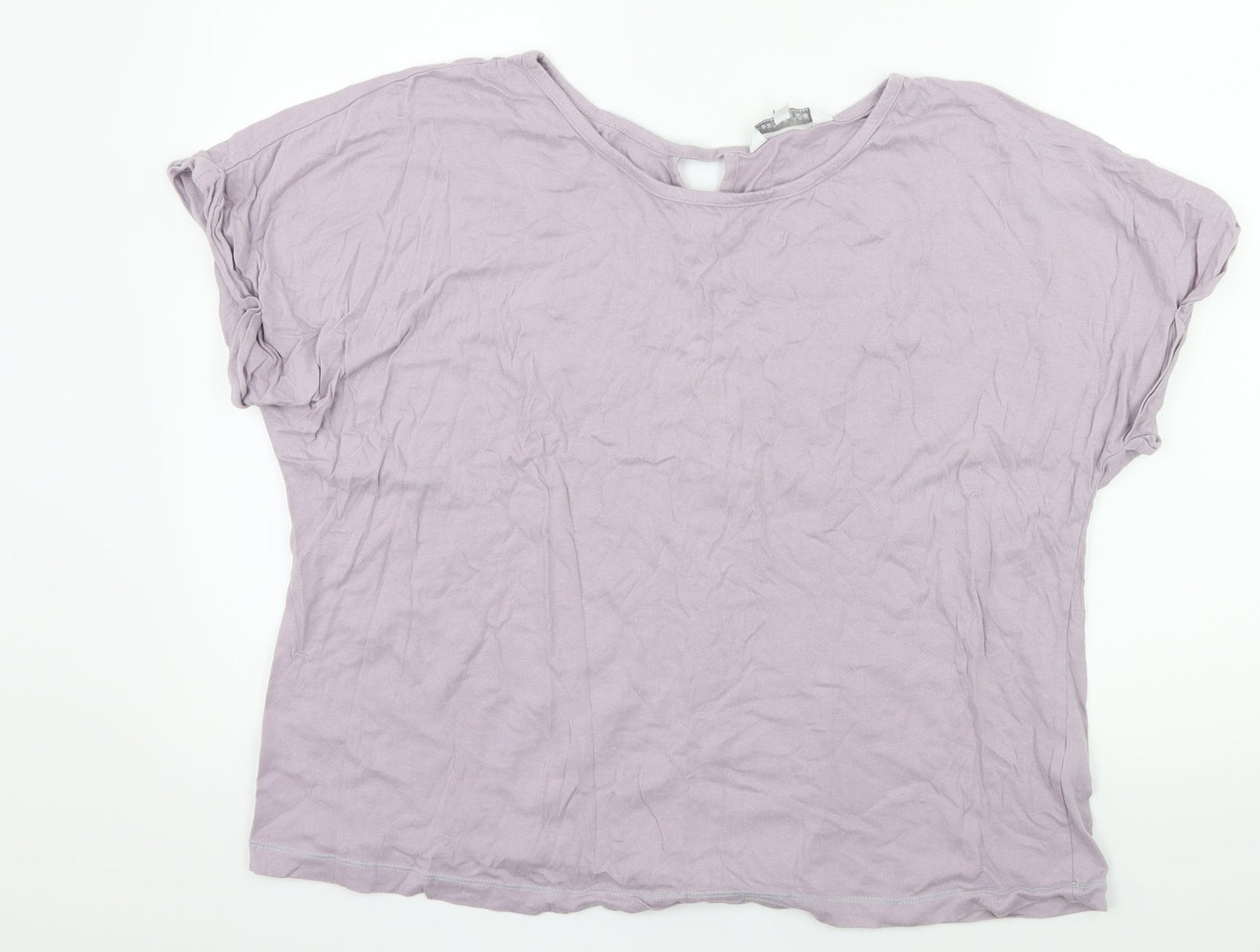 Womens UK Size L BHS Purple Basic T-Shirt