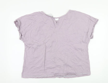 Womens UK Size L BHS Purple Basic T-Shirt
