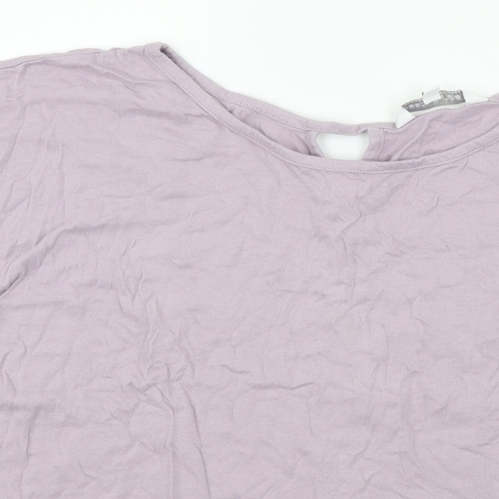 Womens UK Size L BHS Purple Basic T-Shirt