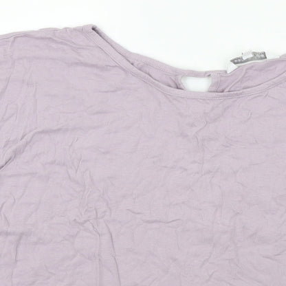 Womens UK Size L BHS Purple Basic T-Shirt