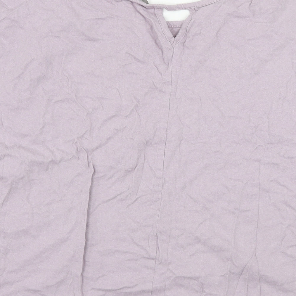 Womens UK Size L BHS Purple Basic T-Shirt