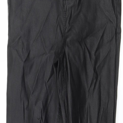 Denim & Co. Womens Black   Trousers  Size 8 L27 in