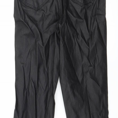 Denim & Co. Womens Black   Trousers  Size 8 L27 in