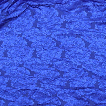 Miss Selfridge Womens Blue Floral  Basic Button-Up Size 14