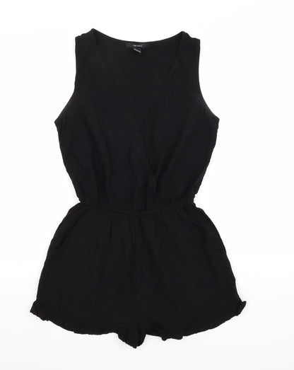 FOREVER 21 Womens Black  Rayon Playsuit One-Piece Size S  - Wrap