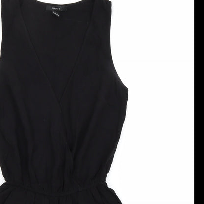 FOREVER 21 Womens Black  Rayon Playsuit One-Piece Size S  - Wrap