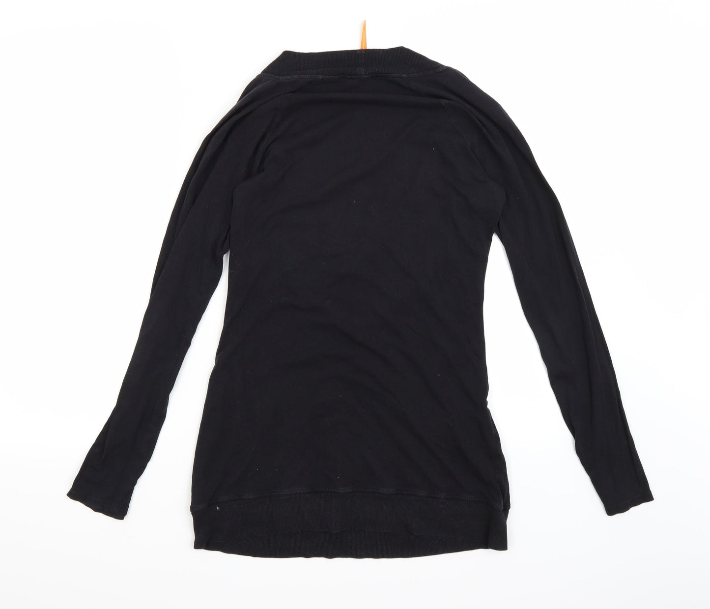 Womens UK Size M Preworn Black Basic T-Shirt