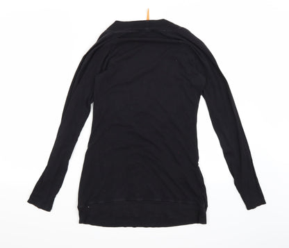 Womens UK Size M Preworn Black Basic T-Shirt