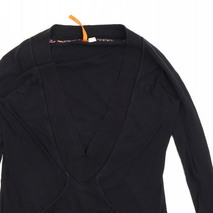 Womens UK Size M Preworn Black Basic T-Shirt