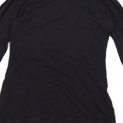 Womens UK Size M Preworn Black Basic T-Shirt