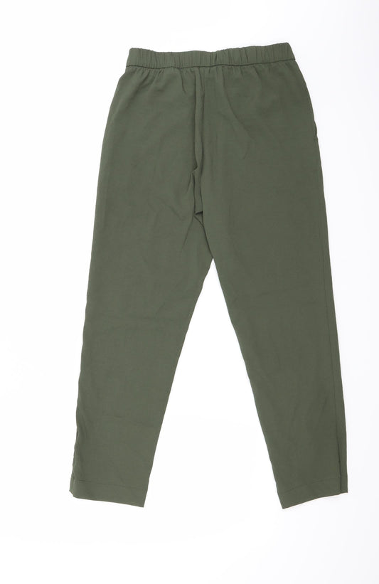 Womens UK Size 8 H&M Regular Fit Carpenter Green Trousers