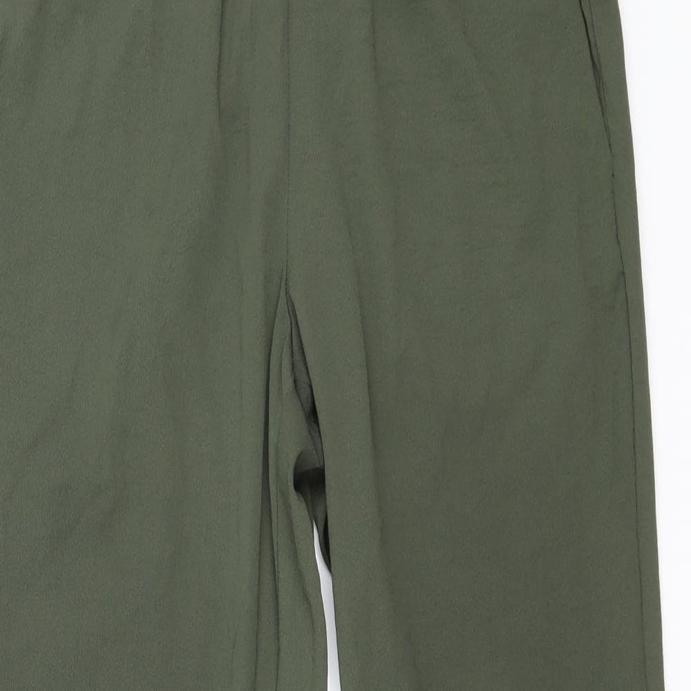 Womens UK Size 8 H&M Regular Fit Carpenter Green Trousers