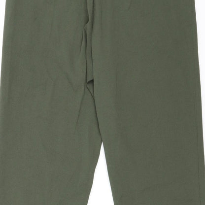 Womens UK Size 8 H&M Regular Fit Carpenter Green Trousers