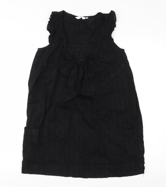 Womens UK Size 8 New Look Black Basic Blouse