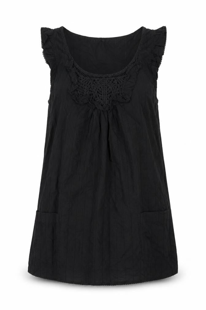 Womens UK Size 8 New Look Black Basic Blouse