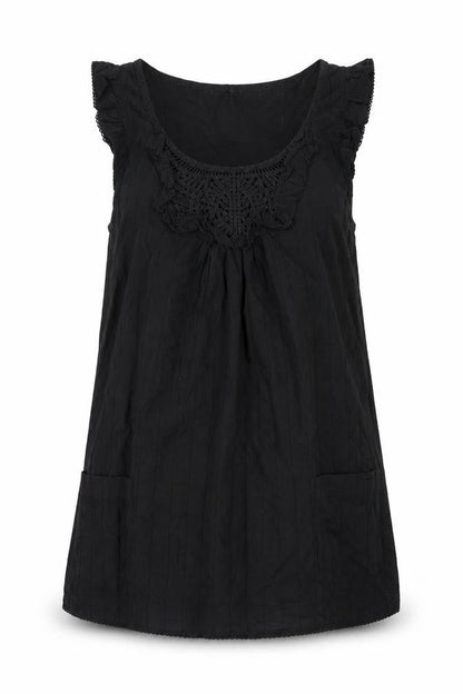Womens UK Size 8 New Look Black Basic Blouse