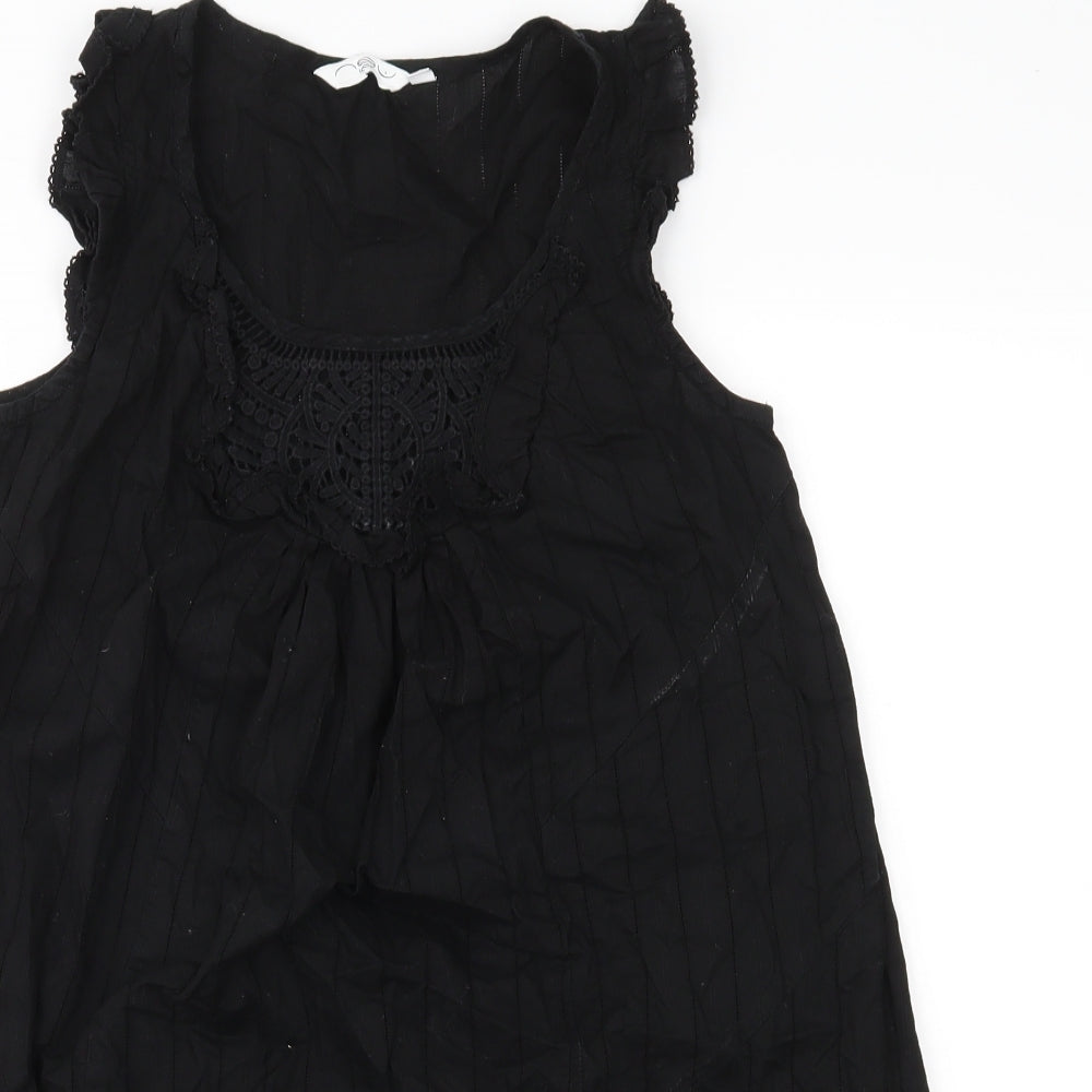 Womens UK Size 8 New Look Black Basic Blouse