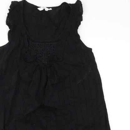Womens UK Size 8 New Look Black Basic Blouse