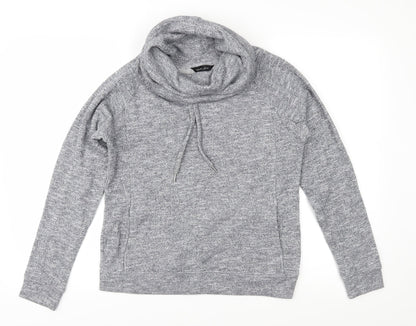 Additional front view of New Look women’s grey jersey pullover sweatshirt, size S