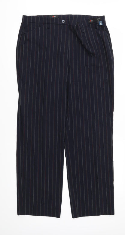 Toni Dress Womens Blue Striped  Trousers  Size 20 in L29 in