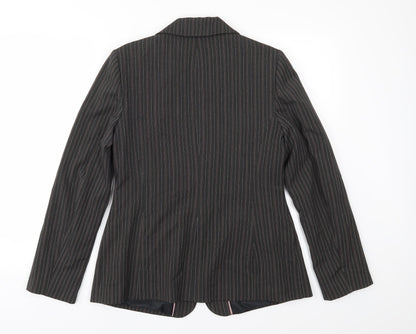 Berkertex Womens Black Striped  Jacket Suit Jacket Size 14