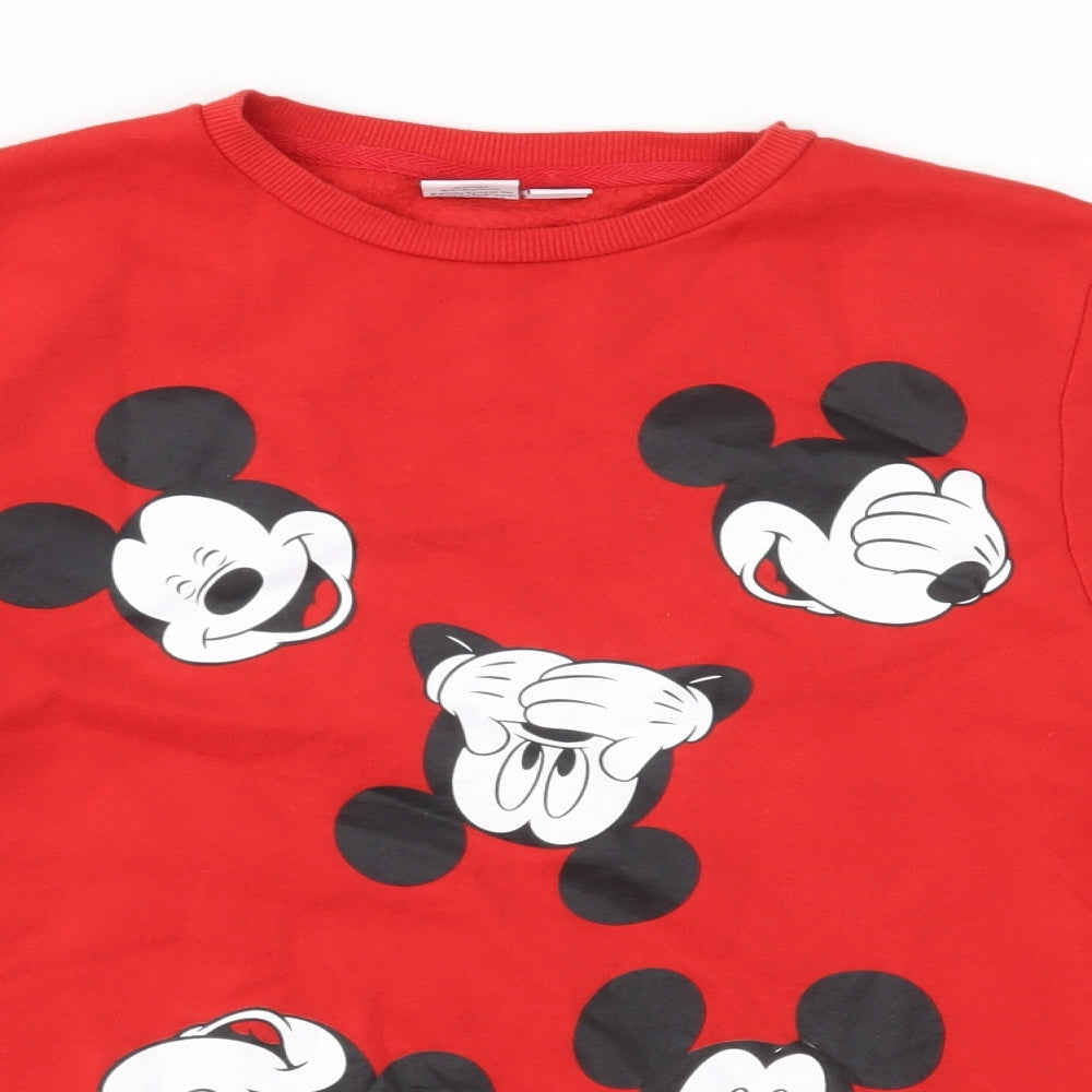Womens UK Size S Disney Red Pullover Sweatshirt