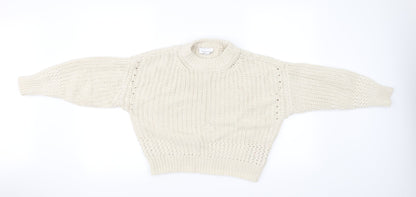 Additional front view of Topshop women’s ivory jumper, size XS