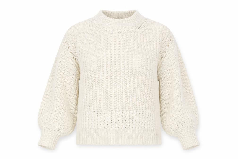 Front view of Topshop women’s ivory jumper, size XS