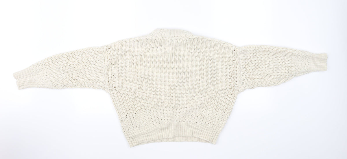 Back view of Topshop women’s ivory jumper, size XS