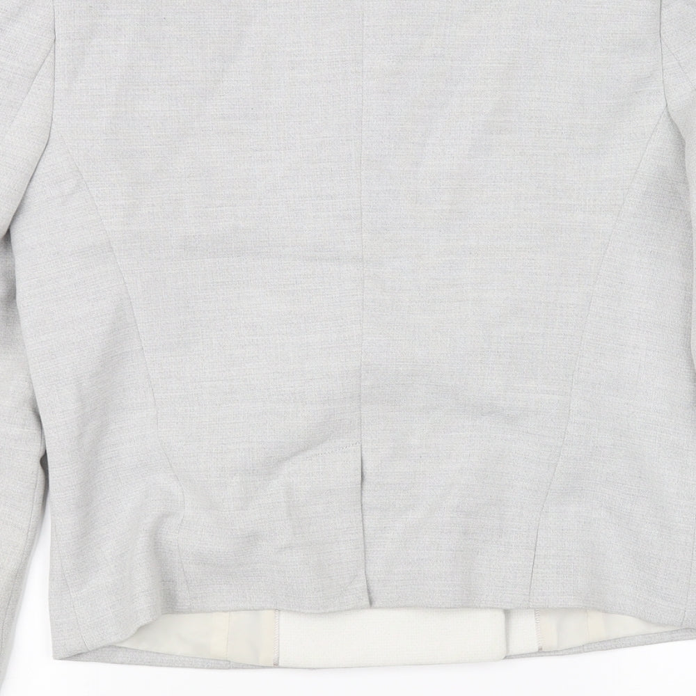 Brand and care label for st women’s grey jacket blazer, size UK 38
