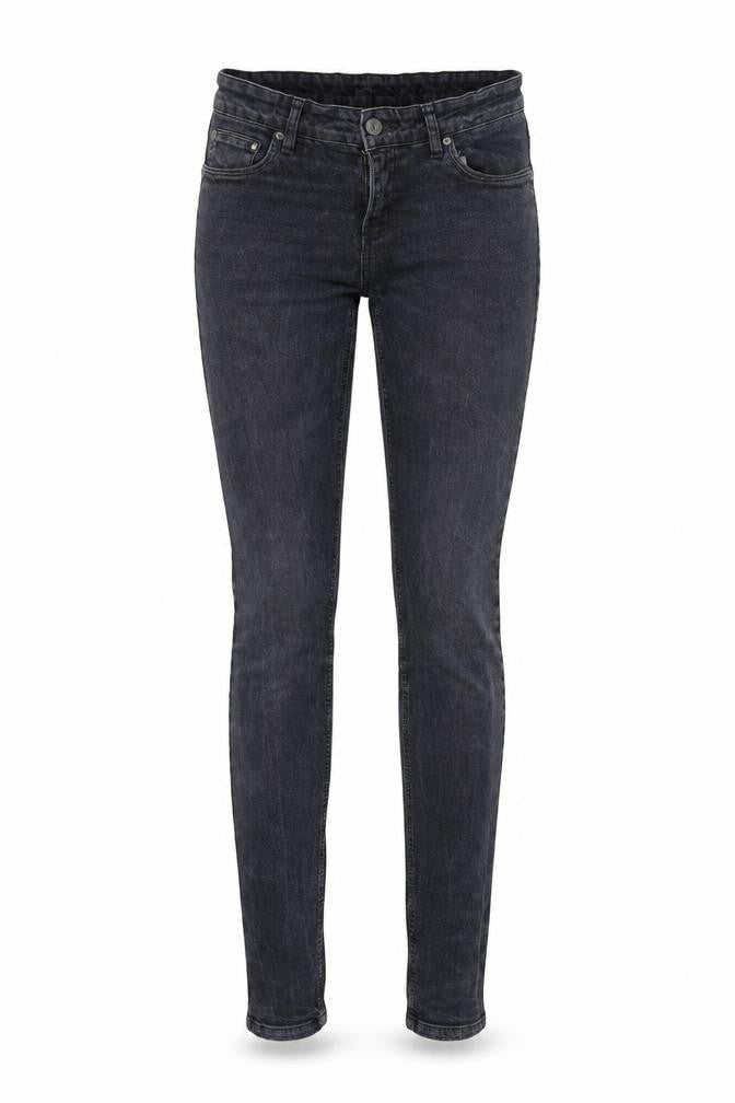 Front view of Saint Tropez women’s grey skinny jeans, size UK 8, 30-inch leg