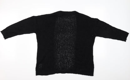 TQF Womens Black   Cardigan Jumper Size M