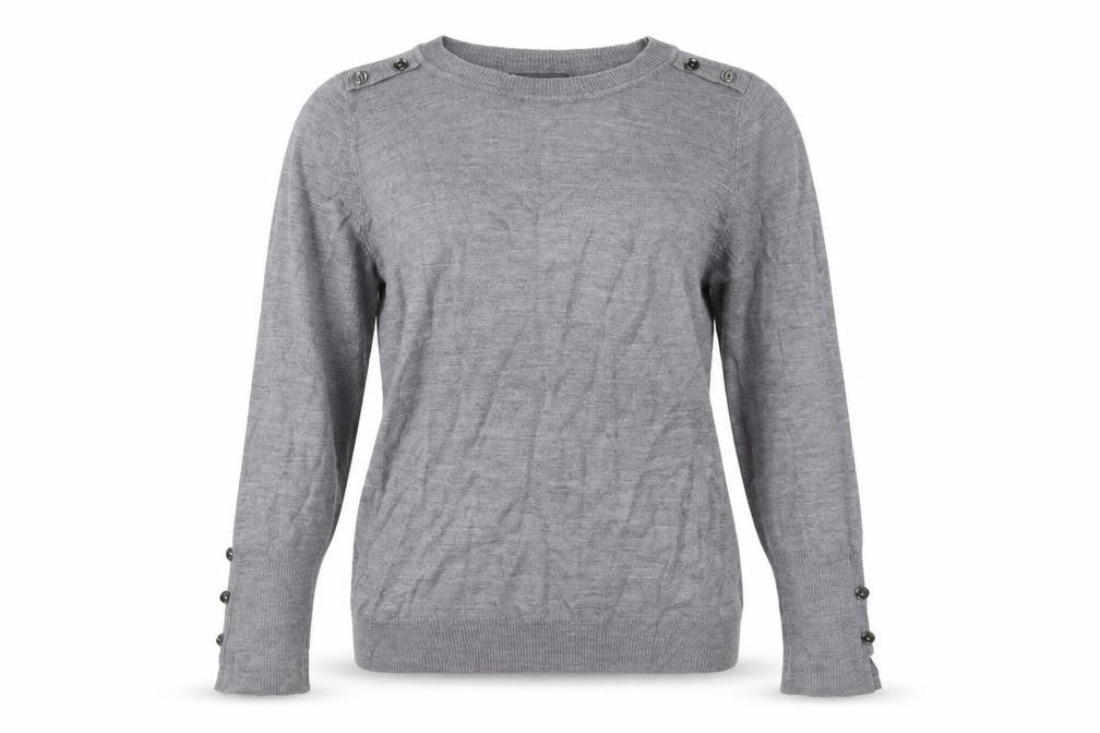 Front view of Primark women’s grey jumper, size S