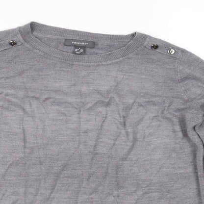 Close-up detail of Primark women’s grey jumper, size S