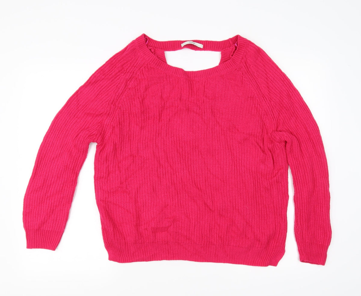 Front view of George women’s orange jumper, size UK 14