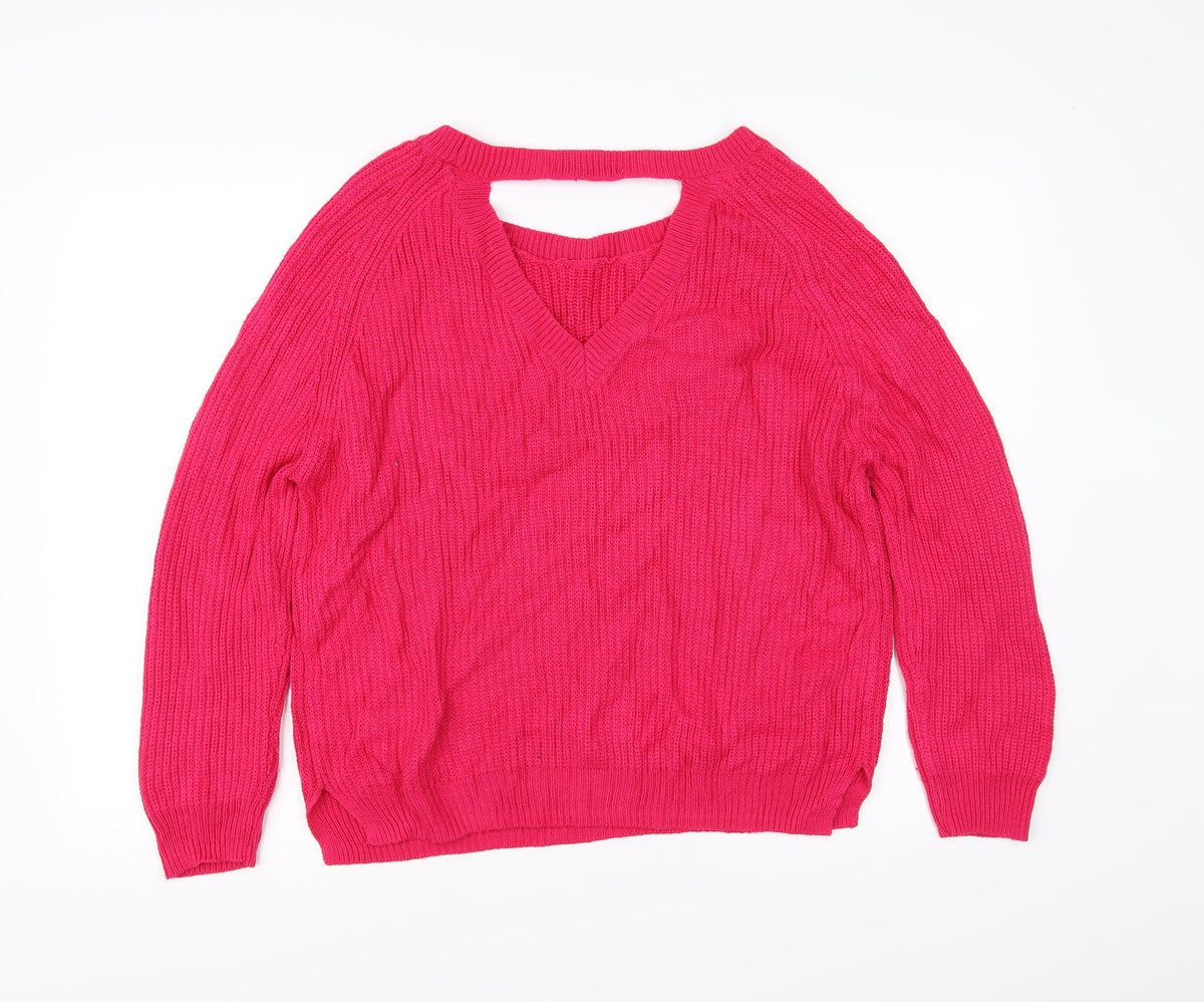 Back view of George women’s orange jumper, size UK 14