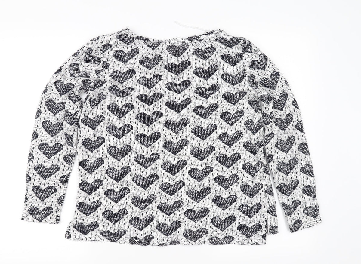 Back view of Tu women’s silver jumper, size UK 12