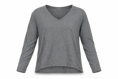 Front view of If It Were Me women’s grey basic t-shirt, size M