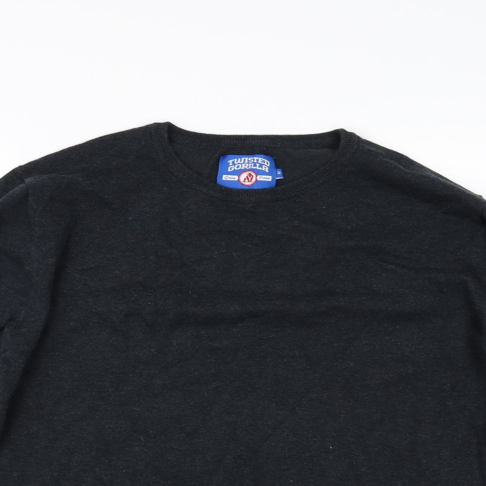 Twisted Gorilla  Mens Grey   Pullover Jumper Size M