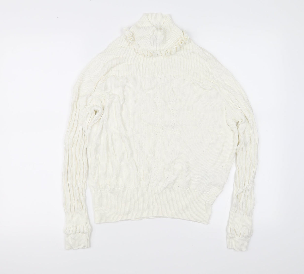Additional front view of Preworn women’s ivory jumper, size L