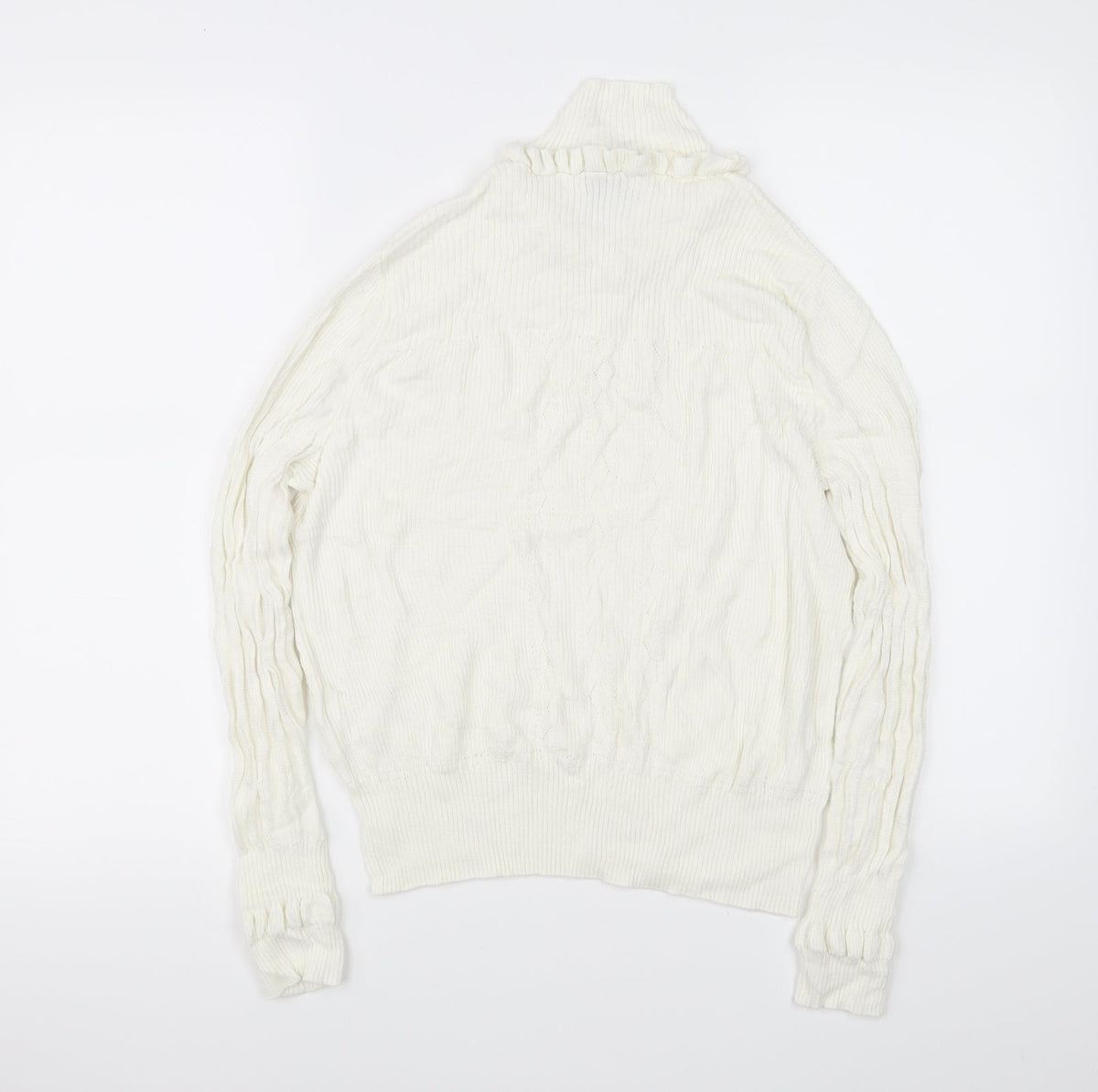 Back view of Preworn women’s ivory jumper, size L