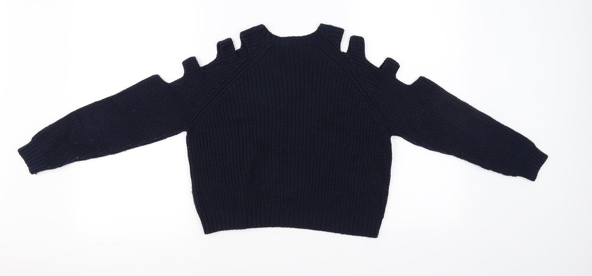 Back view of New Look girls’ blue jumper, size 9, years