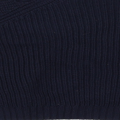 Brand and care label for New Look girls’ blue jumper, size 9, years