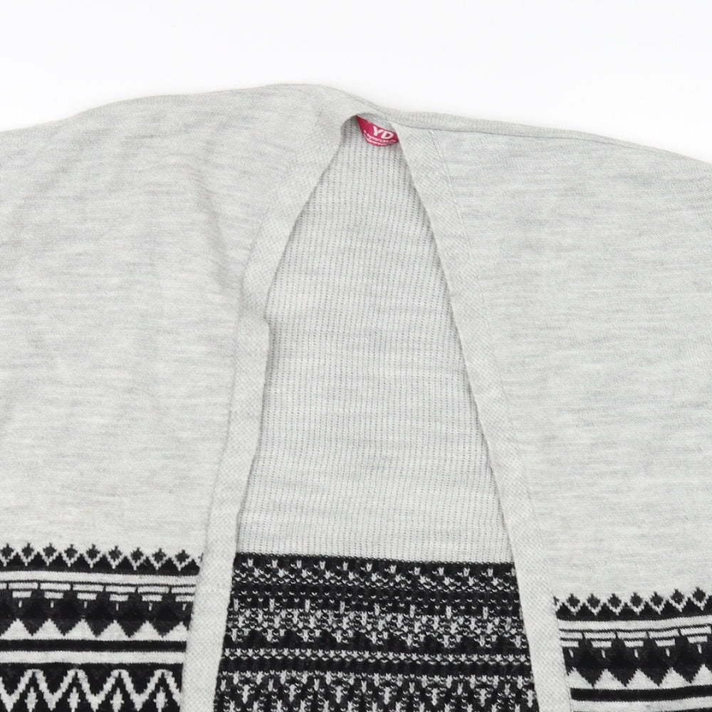 YD Girls Grey   Cardigan Jumper Size 8-9 Years