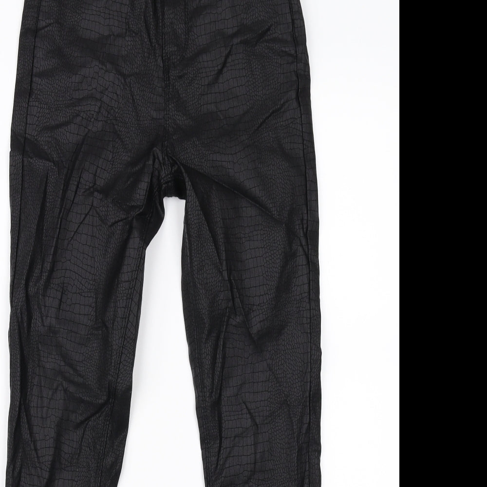 SheIn Womens Black Animal Print  Trousers  Size XS L28 in