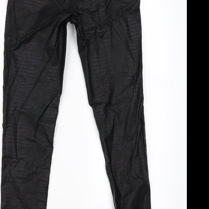 SheIn Womens Black Animal Print  Trousers  Size XS L28 in