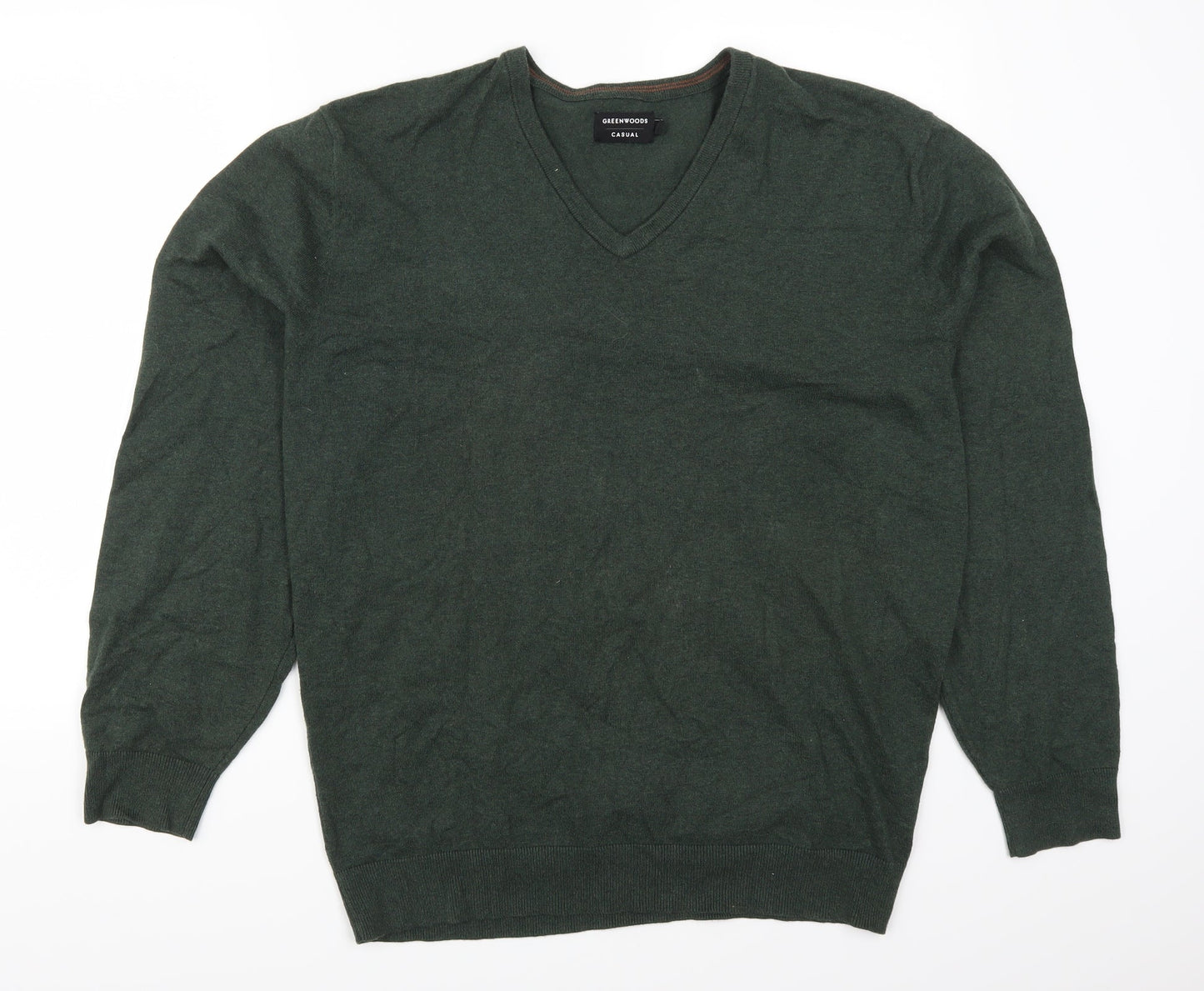 Greenwoods Mens Green   Pullover Jumper Size L