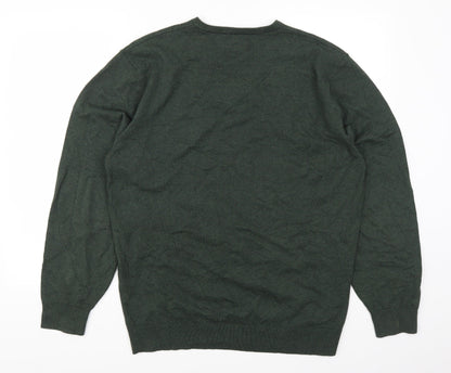 Greenwoods Mens Green   Pullover Jumper Size L