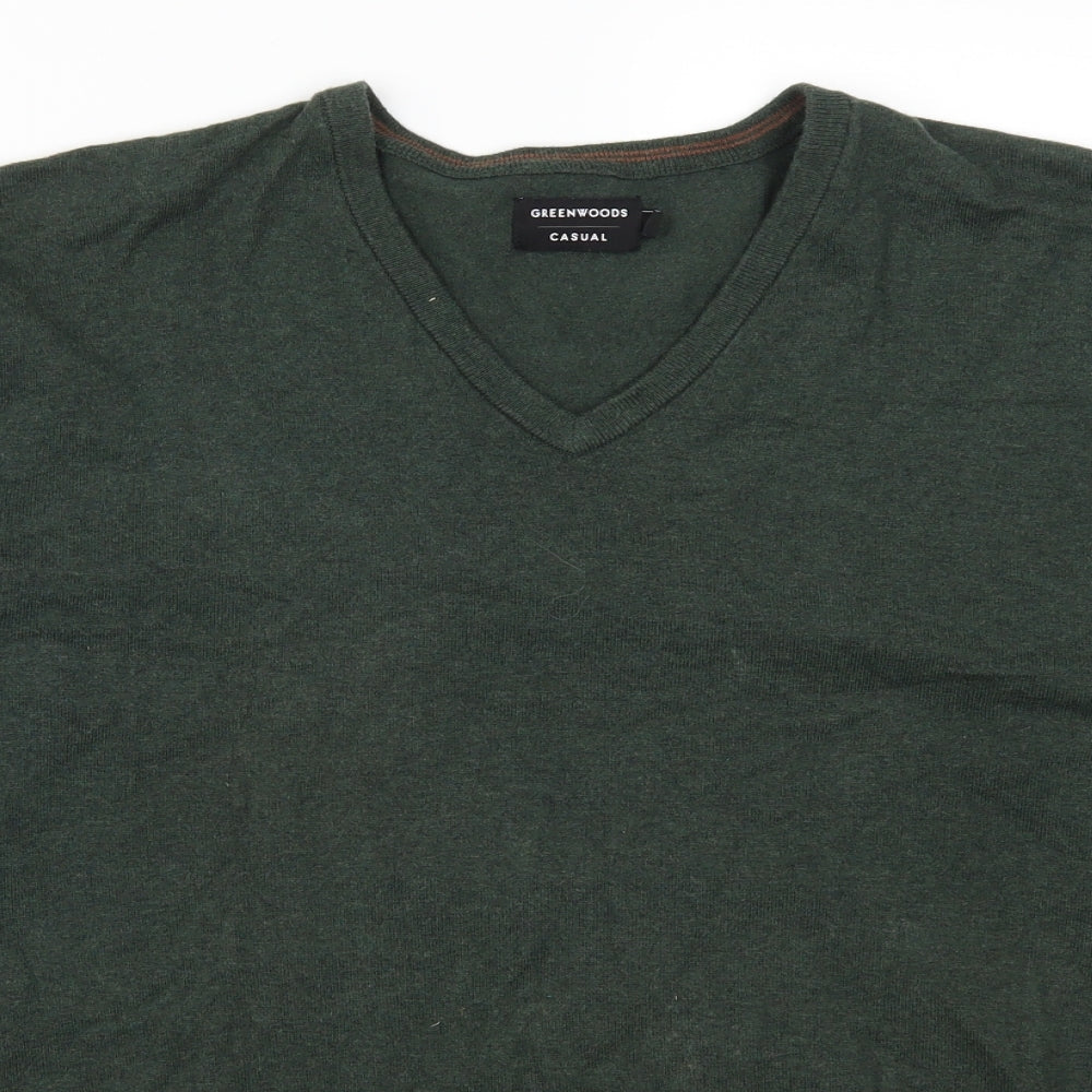 Greenwoods Mens Green   Pullover Jumper Size L