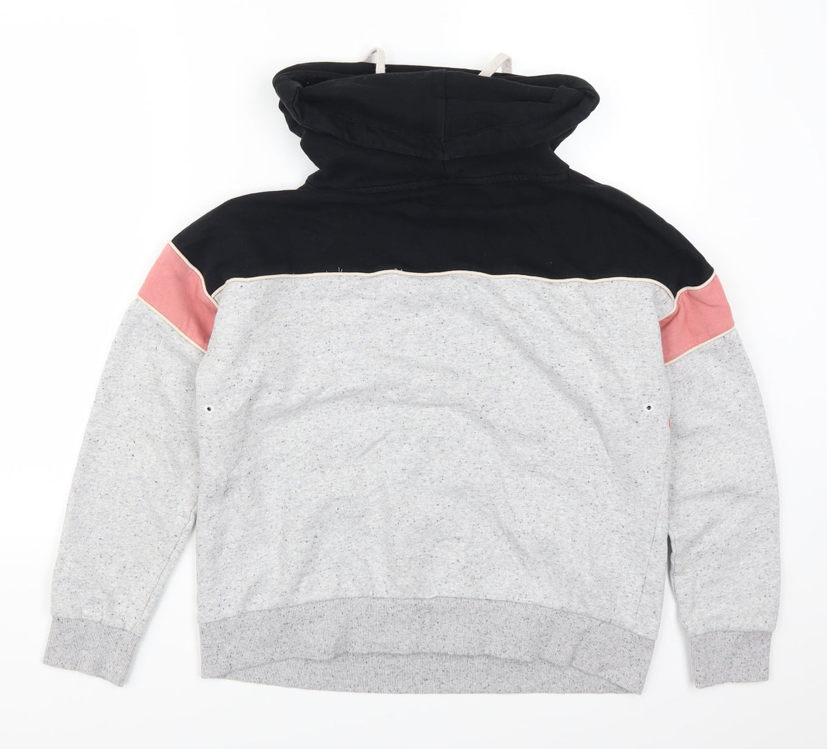 Back view of F&F women’s pink striped pullover sweatshirt, size S